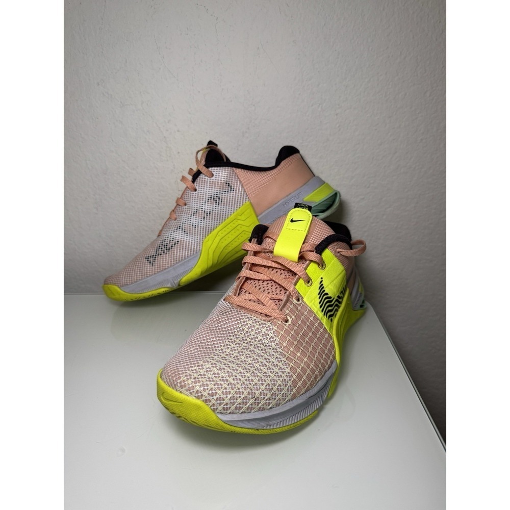 Nike Metcon 8 Women's 8.5 Rose Yellow White Mesh Volt Gym Cross-Fit DO9327-800